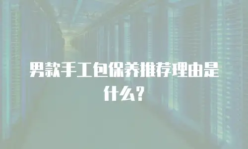 男款手工包保养推荐理由是什么？