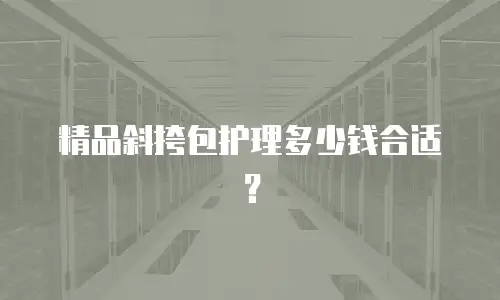 精品斜挎包护理多少钱合适？