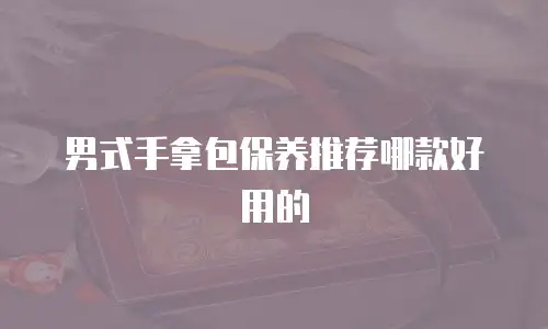 男式手拿包保养推荐哪款好用的