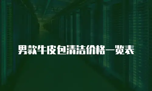 男款牛皮包清洁价格一览表