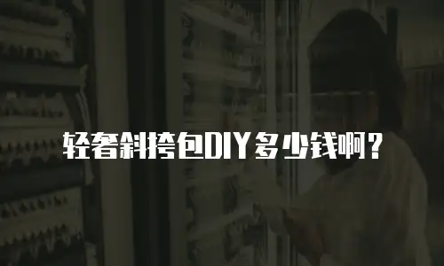 轻奢斜挎包DIY多少钱啊？
