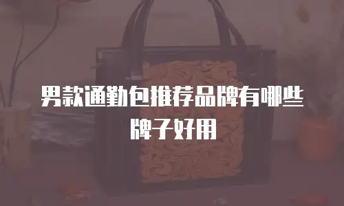 男款通勤包推荐品牌有哪些牌子好用
