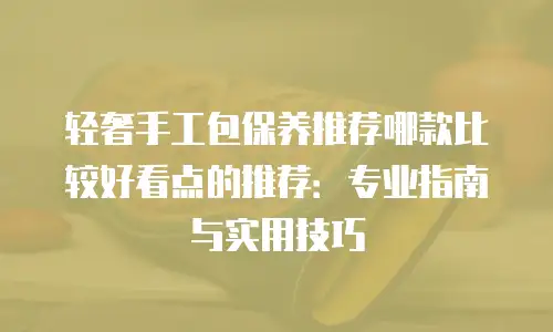 轻奢手工包保养推荐哪款比较好看点的推荐：专业指南与实用技巧