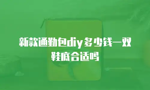 新款通勤包diy多少钱一双鞋底合适吗
