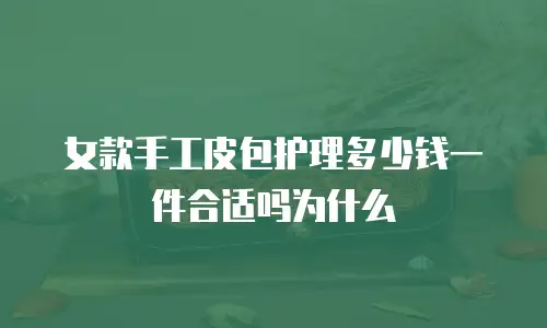 女款手工皮包护理多少钱一件合适吗为什么