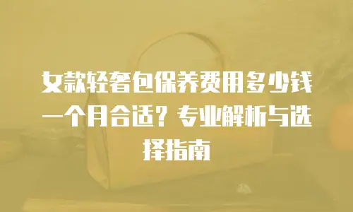 女款轻奢包保养费用多少钱一个月合适？专业解析与选择指南