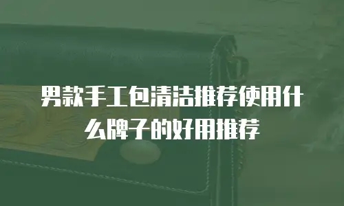 男款手工包清洁推荐使用什么牌子的好用推荐