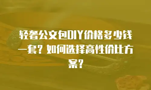 轻奢公文包DIY价格多少钱一套？如何选择高性价比方案？
