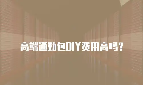 高端通勤包DIY费用高吗？