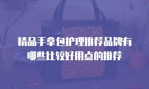 精品手拿包护理推荐品牌有哪些比较好用点的推荐
