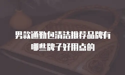 男款通勤包清洁推荐品牌有哪些牌子好用点的