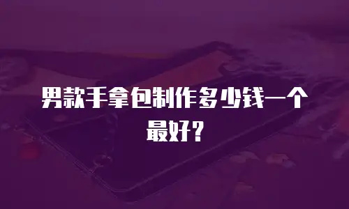 男款手拿包制作多少钱一个最好？