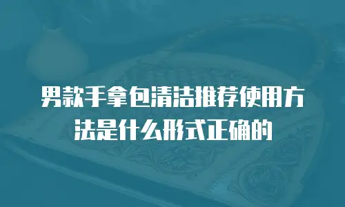 男款手拿包清洁推荐使用方法是什么形式正确的