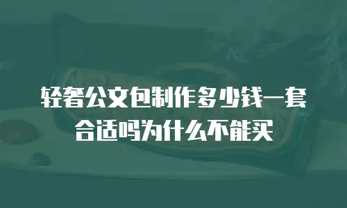 轻奢公文包制作多少钱一套合适吗为什么不能买