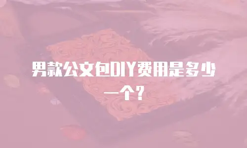 男款公文包DIY费用是多少一个？
