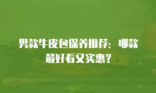 男款牛皮包保养推荐：哪款最好看又实惠？