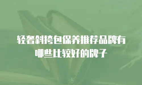轻奢斜挎包保养推荐品牌有哪些比较好的牌子