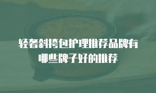 轻奢斜挎包护理推荐品牌有哪些牌子好的推荐