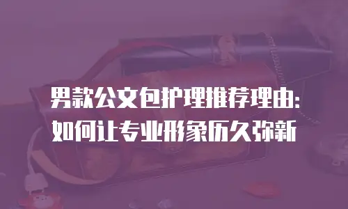 男款公文包护理推荐理由：如何让专业形象历久弥新