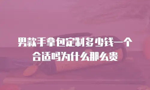 男款手拿包定制多少钱一个合适吗为什么那么贵