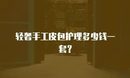轻奢手工皮包护理多少钱一套？