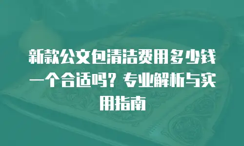 新款公文包清洁费用多少钱一个合适吗？专业解析与实用指南