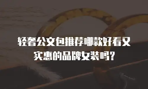 轻奢公文包推荐哪款好看又实惠的品牌女装吗？