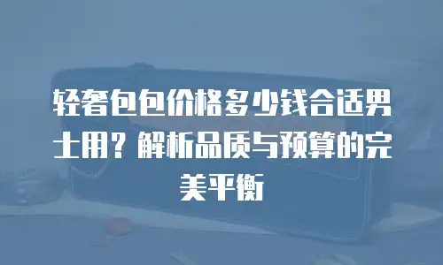 轻奢包包价格多少钱合适男士用？解析品质与预算的完美平衡