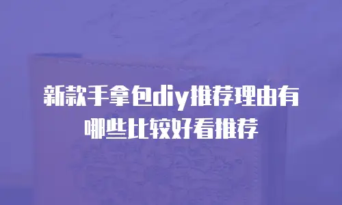 新款手拿包diy推荐理由有哪些比较好看推荐