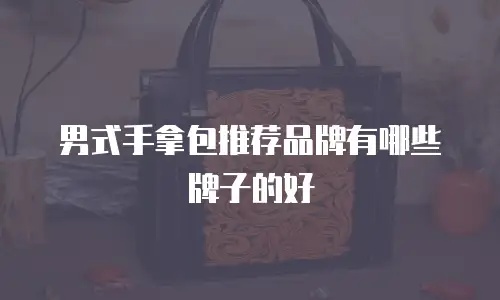 男式手拿包推荐品牌有哪些牌子的好