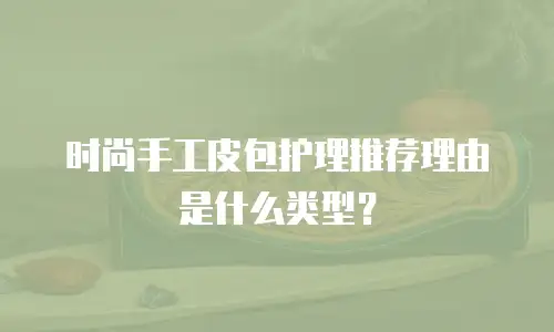 时尚手工皮包护理推荐理由是什么类型？