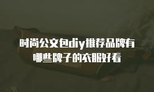 时尚公文包diy推荐品牌有哪些牌子的衣服好看