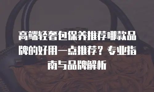 高端轻奢包保养推荐哪款品牌的好用一点推荐？专业指南与品牌解析