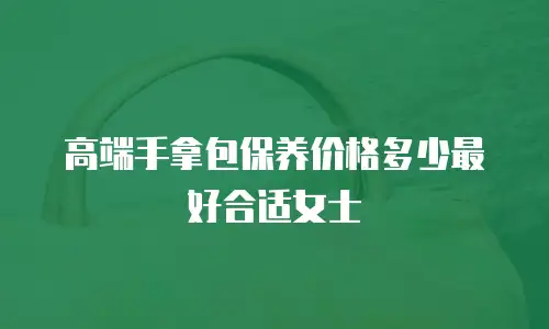 高端手拿包保养价格多少最好合适女士