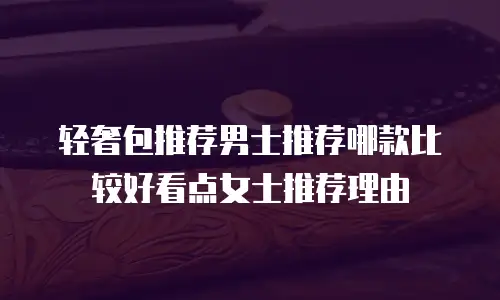 轻奢包推荐男士推荐哪款比较好看点女士推荐理由