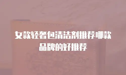 女款轻奢包清洁剂推荐哪款品牌的好推荐