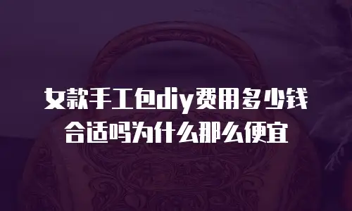 女款手工包diy费用多少钱合适吗为什么那么便宜