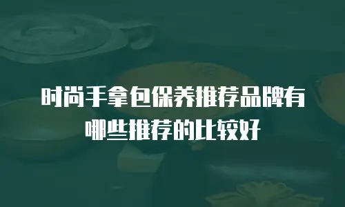 时尚手拿包保养推荐品牌有哪些推荐的比较好