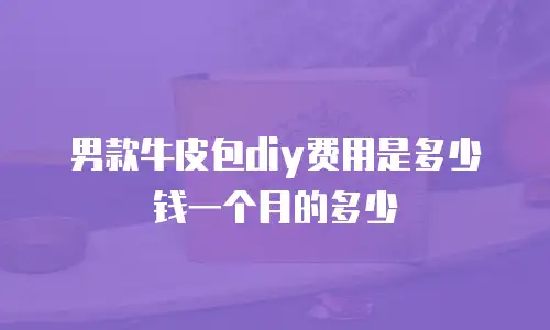 男款牛皮包diy费用是多少钱一个月的多少