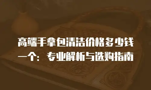 高端手拿包清洁价格多少钱一个：专业解析与选购指南