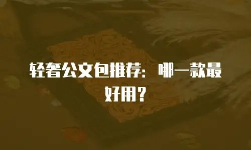 轻奢公文包推荐：哪一款最好用？