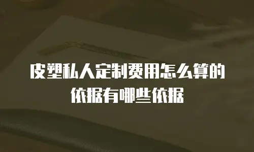 皮塑私人定制费用怎么算的依据有哪些依据