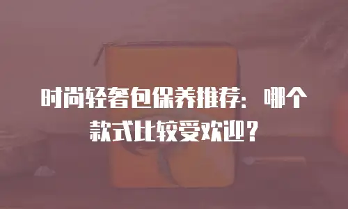 时尚轻奢包保养推荐：哪个款式比较受欢迎？