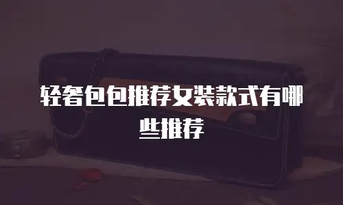 轻奢包包推荐女装款式有哪些推荐