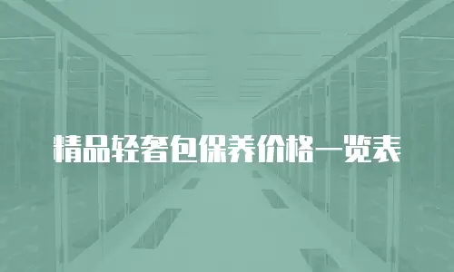精品轻奢包保养价格一览表