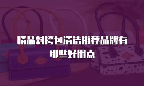 精品斜挎包清洁推荐品牌有哪些好用点