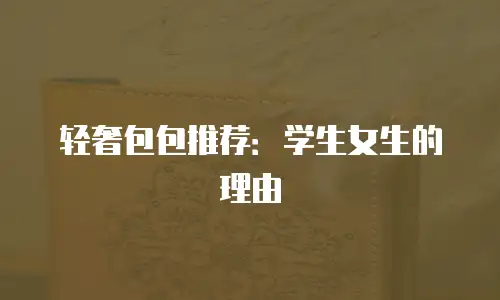 轻奢包包推荐：学生女生的理由