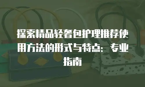 探索精品轻奢包护理推荐使用方法的形式与特点：专业指南