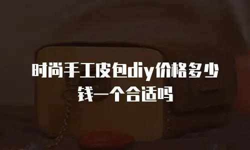 时尚手工皮包diy价格多少钱一个合适吗