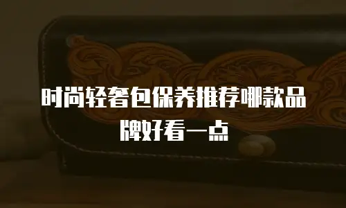 时尚轻奢包保养推荐哪款品牌好看一点